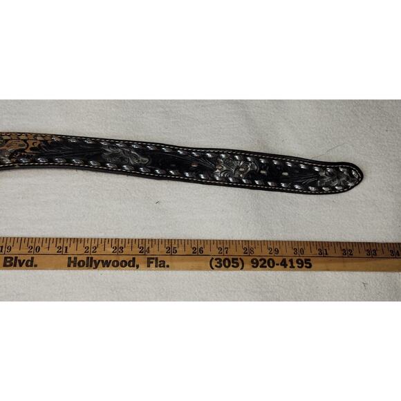 Vtg Tex Tan Belt Womens Sz 20 Barbie Buckle Genuine Cowhide 022101 Made In USA - Picture 14 of 16